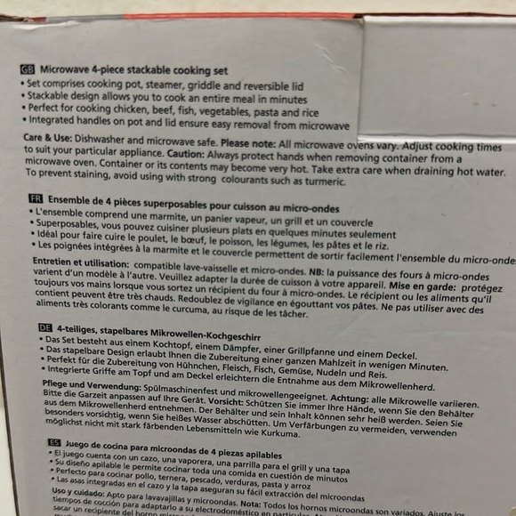 Joseph Joseph M Cuisine Microwave 4 piece Stackable Cooking Set - NWOT - Picture 4 of 9